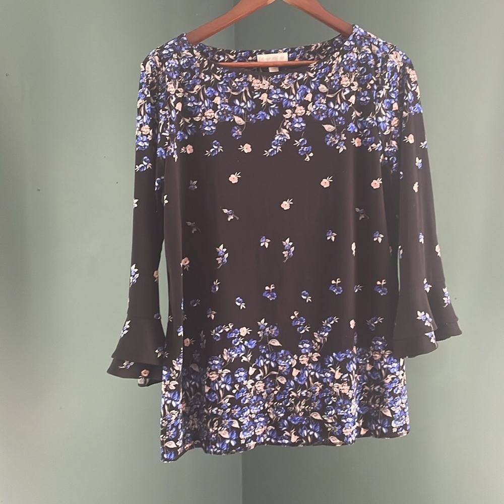 Charter Club Black Floral top